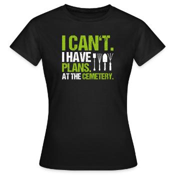 Friedhofsgärtner Friedhof Cemetery Gardener - Frauen T-Shirt - Schwarz - Vorne - AI Model Female 172 dark (172cm)