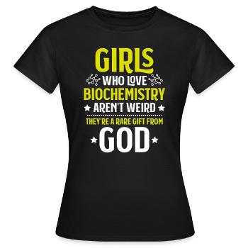 Biochemiker Biochimie Biochimie Biochimiste - T-shirt Femme - noir - Devant - AI Model Female 172 dark (172cm)
