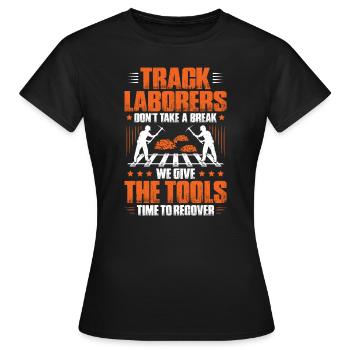 Laboratoire de construction de voies ferrées pour les travailleurs de la voie - T-shirt Femme - noir - Devant - AI Model Female 172 dark (172cm)