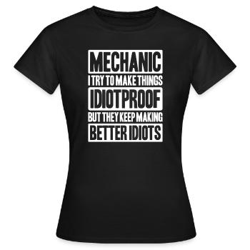 Mécanicien Mécanicien Mécanicien - T-shirt Femme - noir - Devant - AI Model Female 172 dark (172cm)