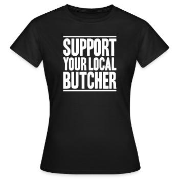 Boucher boucher boucher - T-shirt Femme - noir - Devant - AI Model Female 172 dark (172cm)