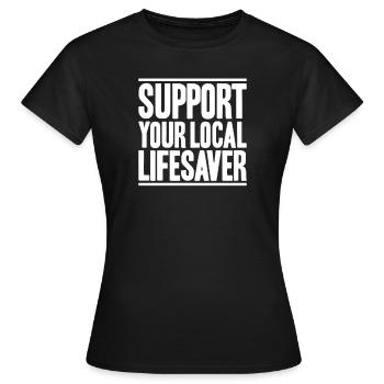 Sauveteur sauvetage aquatique sauveteur - T-shirt Femme - noir - Devant - AI Model Female 172 dark (172cm)