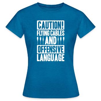 Veranstaltungstechniker Event Technician - Women's T-Shirt - antique blue sapphire heather - Front - AI Model Female 172 dark (172cm)