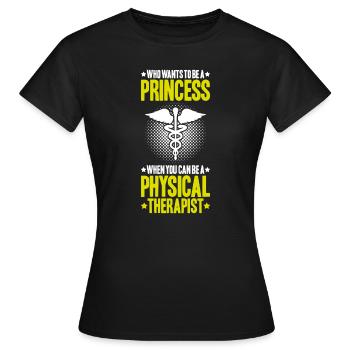 Physiothérapie Physiothérapeute Physiothérapeute - T-shirt Femme - noir - Devant - AI Model Female 172 dark (172cm)