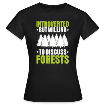 Forester Forestry Forester Forest workers Forest - Women's T-Shirt - black - Front - AI Model Female 172 dark (172cm)