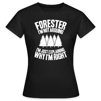 Forestier Forestier Forestier Travailleurs forestiers Forêt - T-shirt Femme - noir - Devant - AI Model Female 172 dark (172cm)