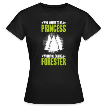 Forester Forestry Forester Forest workers Forest - Women's T-Shirt - black - Front - AI Model Female 172 dark (172cm)