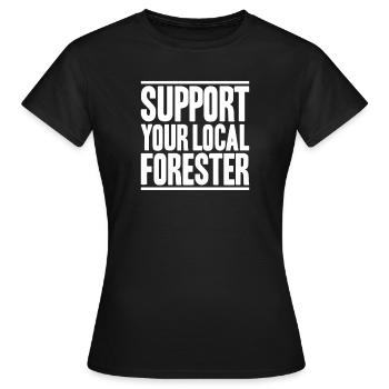 Forester Forestry Forester Forest workers Forest - Women's T-Shirt - black - Front - AI Model Female 172 dark (172cm)