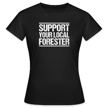 Forester Forestry Forester Forest workers Forest - Women's T-Shirt - black - Front - AI Model Female 172 dark (172cm)