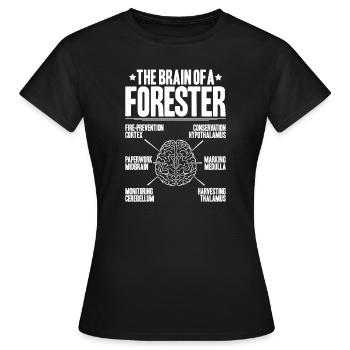 Forester Forestry Forester Forest workers Forest - Women's T-Shirt - black - Front - AI Model Female 172 dark (172cm)