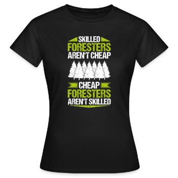 Forester Forestry Forester Forest workers Forest - Women's T-Shirt - black - Front - AI Model Female 172 dark (172cm)