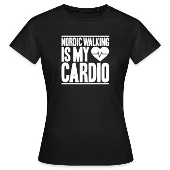 Marche nordique Marcheur nordique Walken nordique - T-shirt Femme - noir - Devant - AI Model Female 172 dark (172cm)