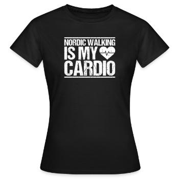 Marche nordique Marcheur nordique Walken nordique - T-shirt Femme - noir - Devant - AI Model Female 172 dark (172cm)