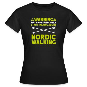 Marche nordique Marcheur nordique Walken nordique - T-shirt Femme - noir - Devant - AI Model Female 172 dark (172cm)