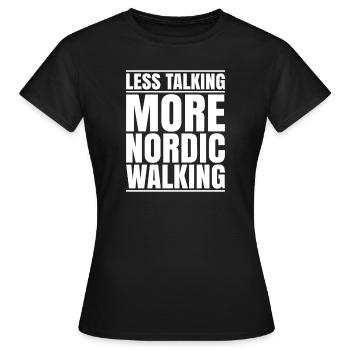 Marche nordique Marcheur nordique Walken nordique - T-shirt Femme - noir - Devant - AI Model Female 172 dark (172cm)