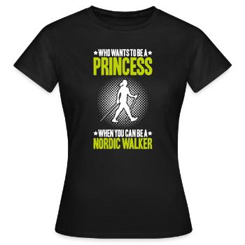 Marche nordique Marcheur nordique Walken nordique - T-shirt Femme - noir - Devant - AI Model Female 172 dark (172cm)