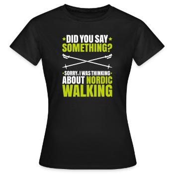 Marche nordique Marcheur nordique Walken nordique - T-shirt Femme - noir - Devant - AI Model Female 172 dark (172cm)