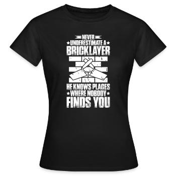 Maître Maçonnerie Maçonnerie Maçon Maçon - T-shirt Femme - noir - Devant - AI Model Female 172 dark (172cm)