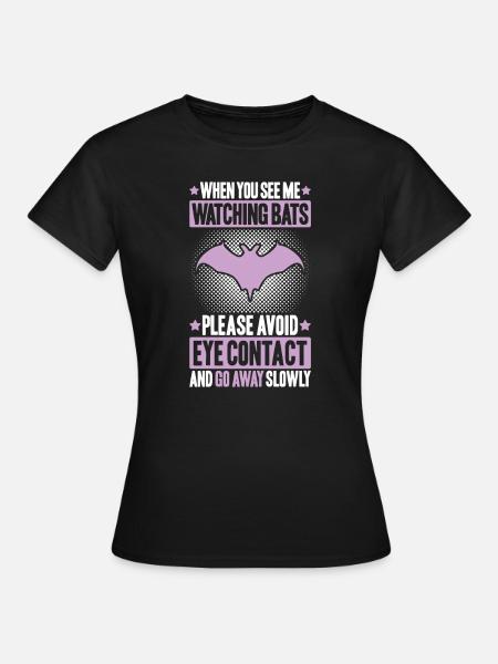 Fledermaus Fledermäuse Bat Bats Fledertier - Frauen T-Shirt - Schwarz