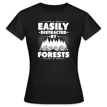 Forester Forestry Forester Forest workers Forest - Women's T-Shirt - black - Front - AI Model Female 172 dark (172cm)