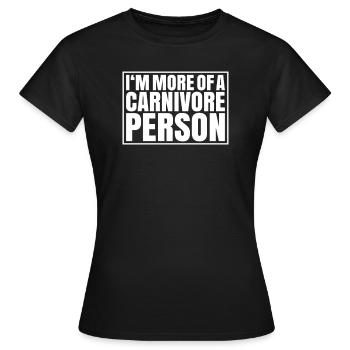 Carnivore Diät Carnivore Ernährung Carnivore Diet - T-shirt Femme - noir - Devant - AI Model Female 172 dark (172cm)