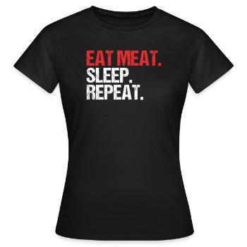 Carnivore Diät Carnivore Ernährung Carnivore Diet - T-shirt Femme - noir - Devant - AI Model Female 172 dark (172cm)