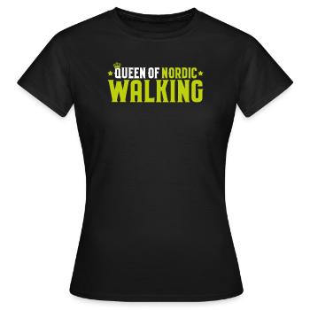 Marche nordique Marcheur nordique Walken nordique - T-shirt Femme - noir - Devant - AI Model Female 172 dark (172cm)