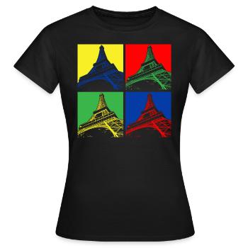 tour Eiffel - T-shirt Femme - noir - Devant - AI Model Female 172 dark (172cm)