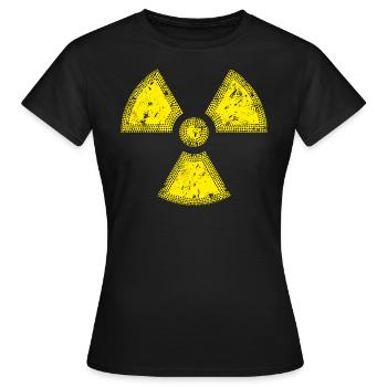 Radioactif / Symbole Radioactivité - T-shirt Femme - noir - Devant - AI Model Female 172 dark (172cm)