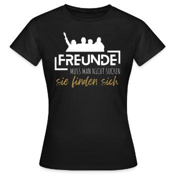 Beste Freunde FREUND Kumpel Kumpels - Frauen T-Shirt - Schwarz - Vorne - AI Model Female 172 dark (172cm)