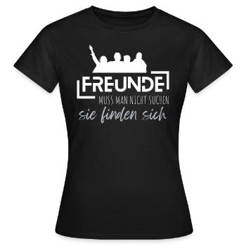 Beste Freunde FREUND Kumpel Kumpels - Frauen T-Shirt - Schwarz - Vorne - AI Model Female 172 dark (172cm)