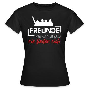 Beste Freunde FREUND Kumpel Kumpels - Frauen T-Shirt - Schwarz - Vorne - AI Model Female 172 dark (172cm)
