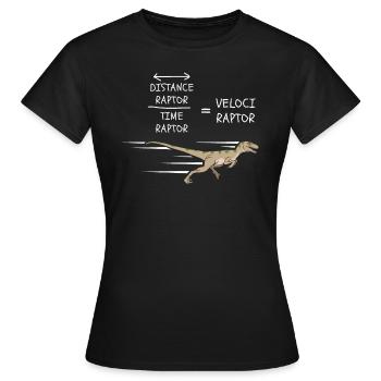 Équation de Velociraptor - T-shirt Femme - noir - Devant - AI Model Female 172 dark (172cm)