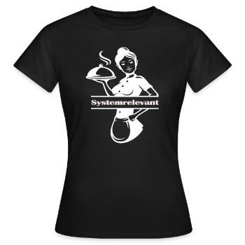 Serveuse Restaurant Systemrelevant - T-shirt Femme - noir - Devant - AI Model Female 172 dark (172cm)