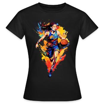 Basketball Women Basketball Player - Women's T-Shirt - black - Front - AI Model Female 172 dark (172cm)