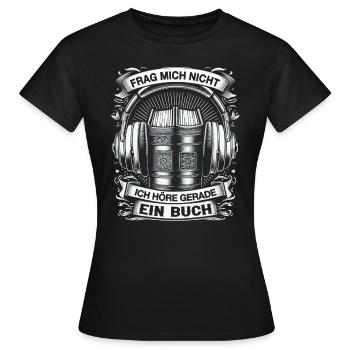 Livre audio - T-shirt Femme - noir - Devant - AI Model Female 172 dark (172cm)