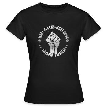 Plus de Noirs Plus de chiens Plus d’Irlandais - T-shirt Femme - noir - Devant - AI Model Female 172 dark (172cm)