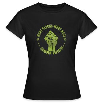 Plus de Noirs Plus de chiens Plus d’Irlandais - T-shirt Femme - noir - Devant - AI Model Female 172 dark (172cm)