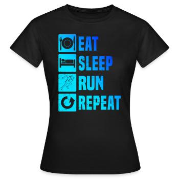 Jogging Fitness Femmes Course Course Course à pied - T-shirt Femme - noir - Devant - AI Model Female 172 dark (172cm)