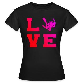 Scuba Tauchen Diving Scuba Diver Scuba Taucher - Frauen T-Shirt - Schwarz - Vorne - AI Model Female 172 dark (172cm)