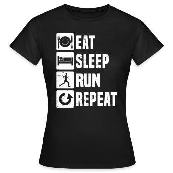 Jogging Homme Jogging Fitness Femme Jogging - T-shirt Femme - noir - Devant - AI Model Female 172 dark (172cm)