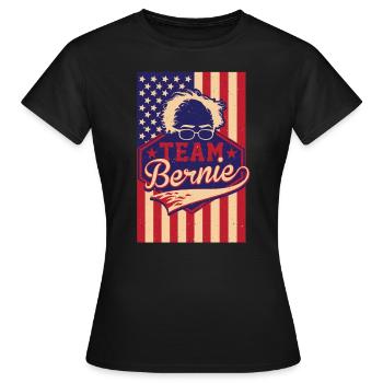 Team Bernie Sanders 2020, Bernie für den Präsidenten - Frauen T-Shirt - Schwarz - Vorne - AI Model Female 172 dark (172cm)