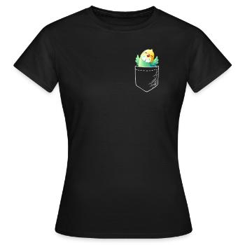 Sittich - Frauen T-Shirt - Schwarz - Vorne - AI Model Female 172 dark (172cm)