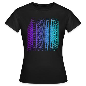 Acid House Vaporwave Techno House Music EDM-Liebha - Frauen T-Shirt - Schwarz - Vorne - AI Model Female 172 dark (172cm)