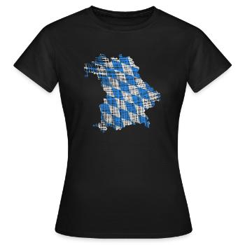 Bayern - Frauen T-Shirt - Schwarz - Vorne - AI Model Female 172 dark (172cm)