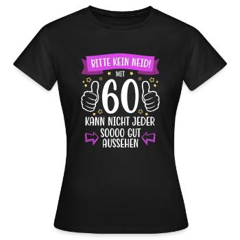 60 Geburtstag Mann Frau Lustig 60 Jahre - Frauen T-Shirt - Schwarz - Vorne - AI Model Female 172 dark (172cm)