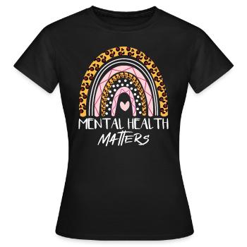 Psychische Gesundheit Angelegenheiten Bohemian Reg - Frauen T-Shirt - Schwarz - Vorne - AI Model Female 172 dark (172cm)