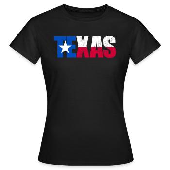 Texas Flagge patriotisch Lone Star State Texaner G - Frauen T-Shirt - Schwarz - Vorne - AI Model Female 172 dark (172cm)