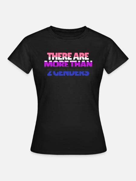 Es gibt mehr als 2 Geschlechter der Genderfluid -F - Frauen T-Shirt - Schwarz