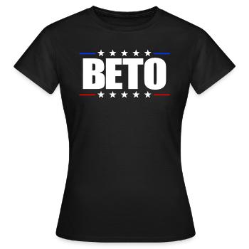 Beto pour le gouverneur 2022 Beto Gouverneur du Texas - T-shirt Femme - noir - Devant - AI Model Female 172 dark (172cm)